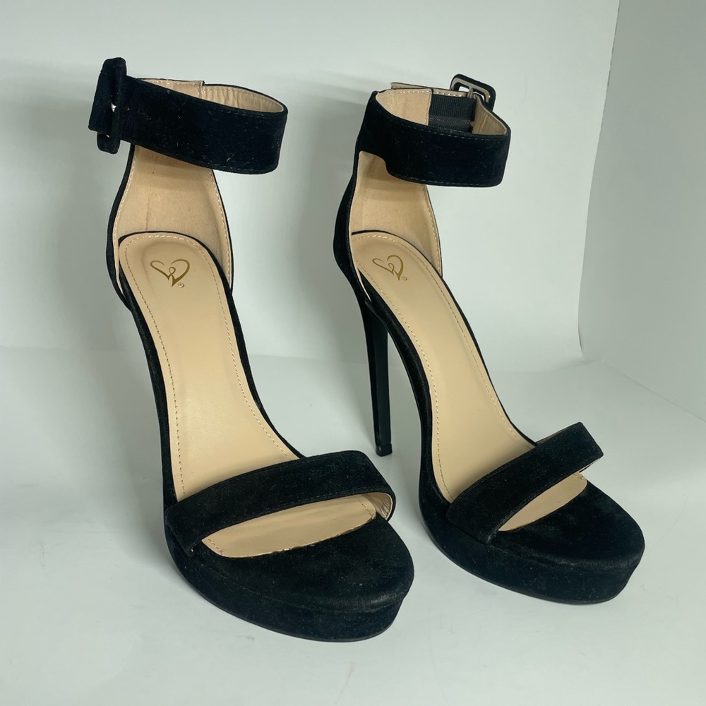 Elegant Black High Heel Sandals